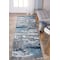 World Rug Gallery Distressed Abstract Watercolor Runner Rug 2' x 7' Blue 928BLUE2X7 - alternate 4